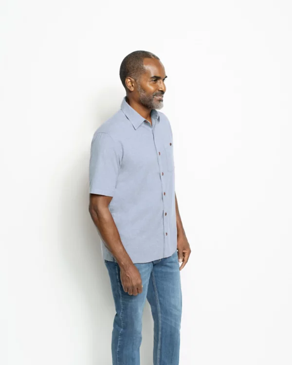 Hemp/TENCEL Stretch Short-Sleeved Shirt