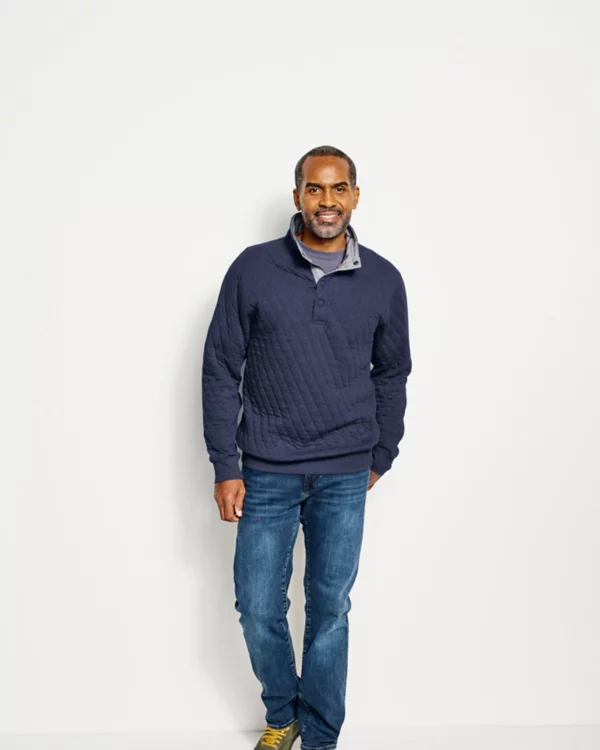 Outdoor Quilted Snap Sweatshirt