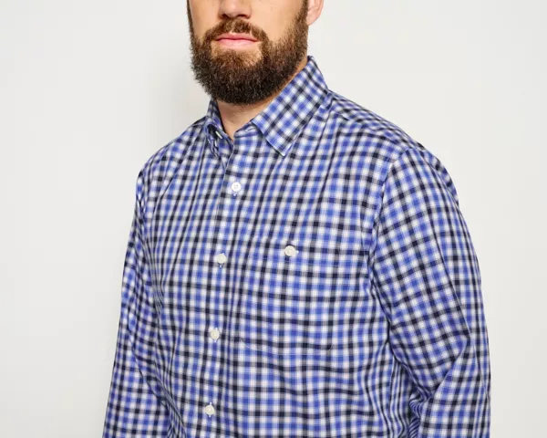 No-Work, Work Long-Sleeved Hidden Button-Down Shirt