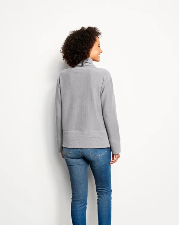 Textured Cowl Sweatshirt