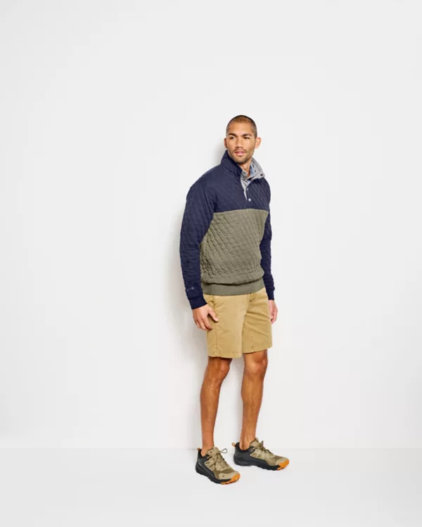 Outdoor Quilted Snap Sweatshirt