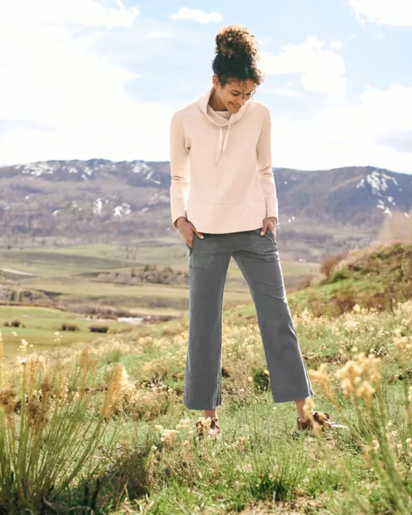 Textured Cowl Sweatshirt