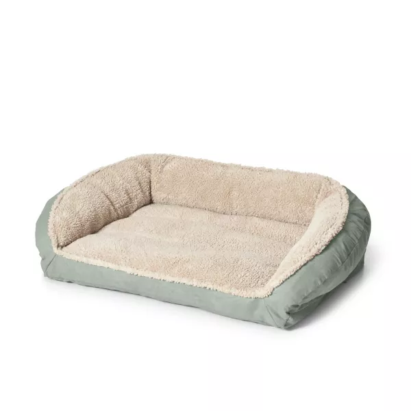 Orvis ComfortFill-Eco™ Bolster Dog Bed with Fleece