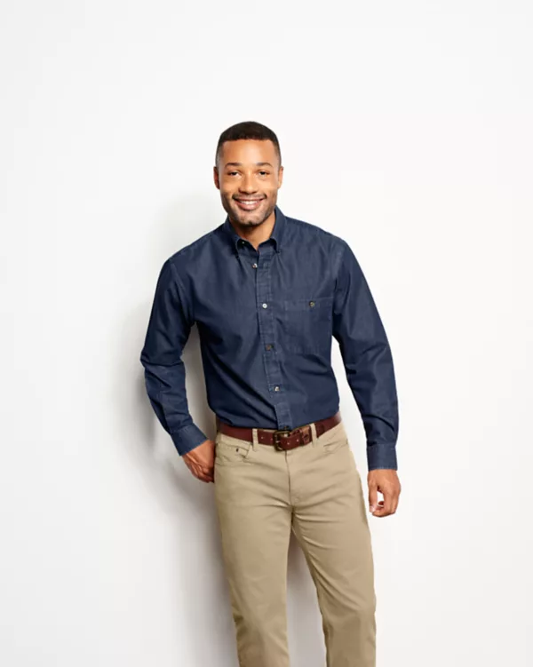 Wrinkle-Free Pure Cotton Denim Shirt