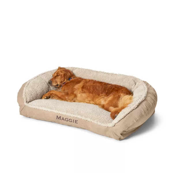 Orvis ComfortFill-Eco™ Bolster Dog Bed with Fleece