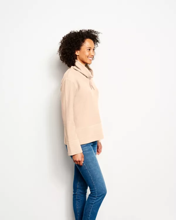 Textured Cowl Sweatshirt