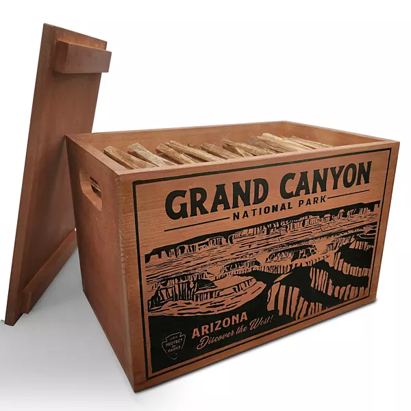 National Parks Fatwood Wooden Crate