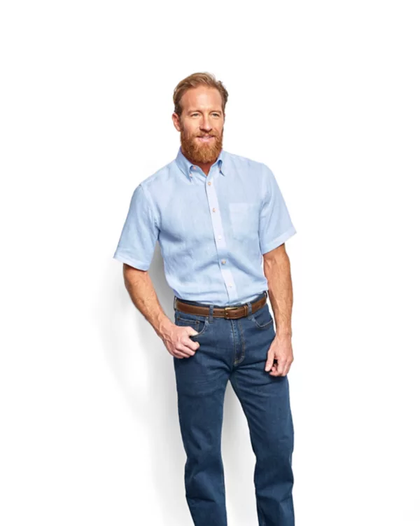 Pure Linen Short-Sleeved Shirt