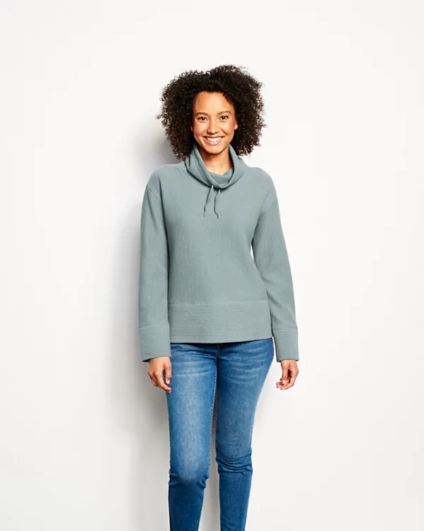 Textured Cowl Sweatshirt