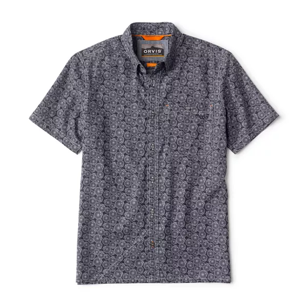 Printed Tech Chambray Short-Sleeved Shirt