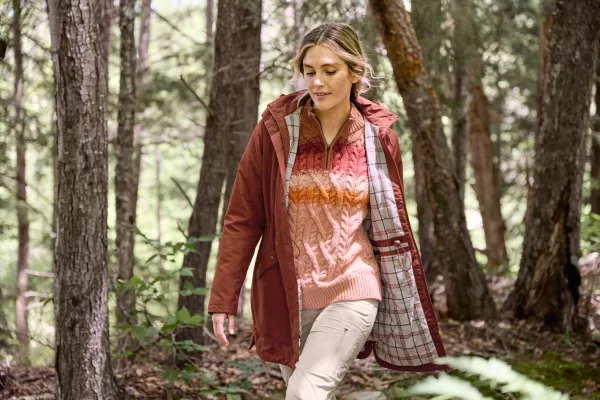 Cable Stripe Quarter-Zip Sweater