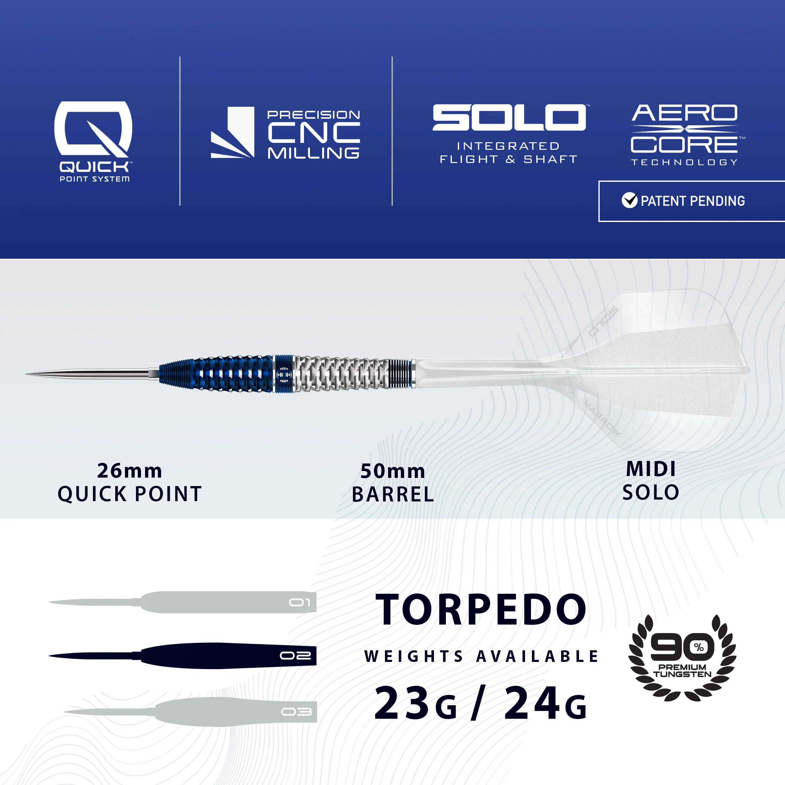 Geo 02 90% Quick Point Darts
