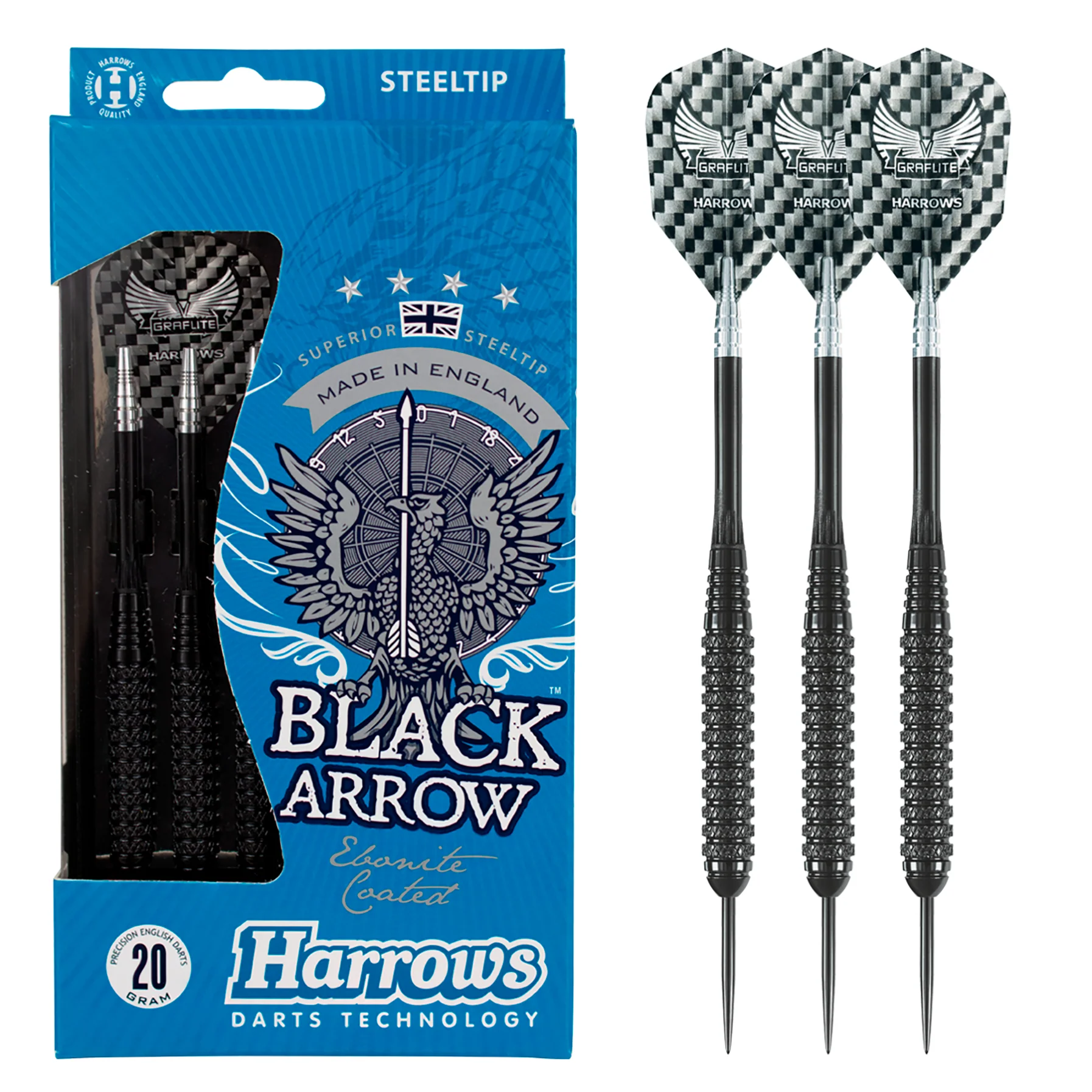 Black Arrow 20gK Steel Tip Darts