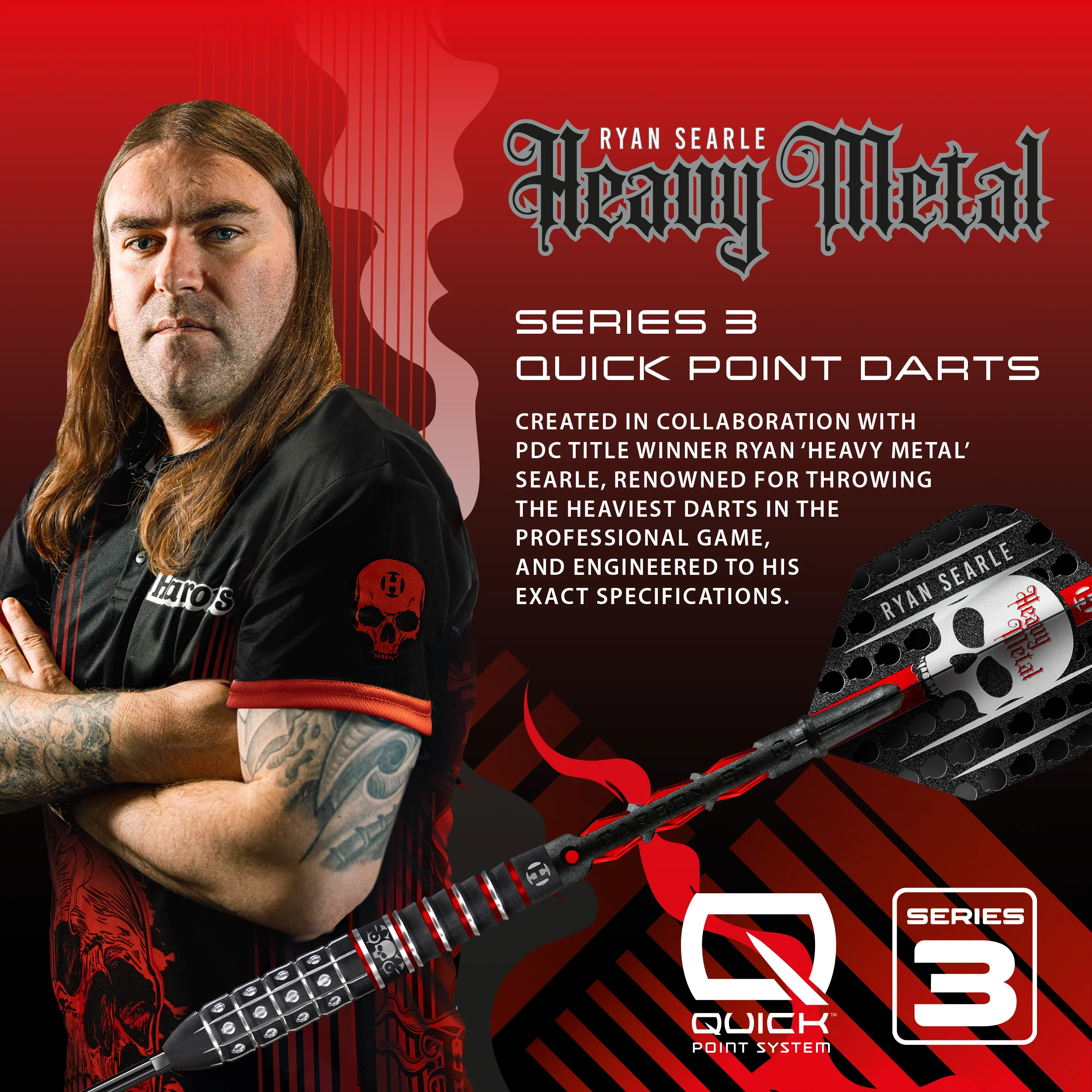 Ryan Searle 90% Series 3 Quick Point Darts