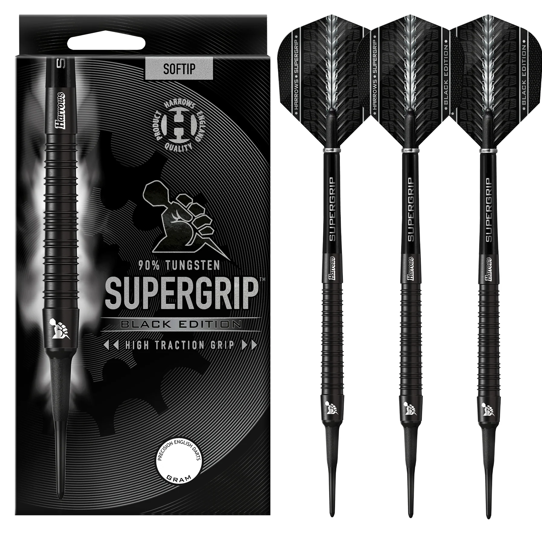Supergrip 90% Black Edition Soft Tip Darts