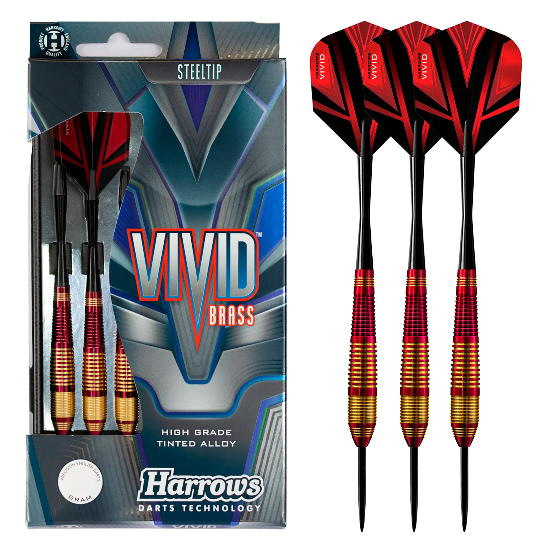 Vivid Brass - Red Steel Tip Darts