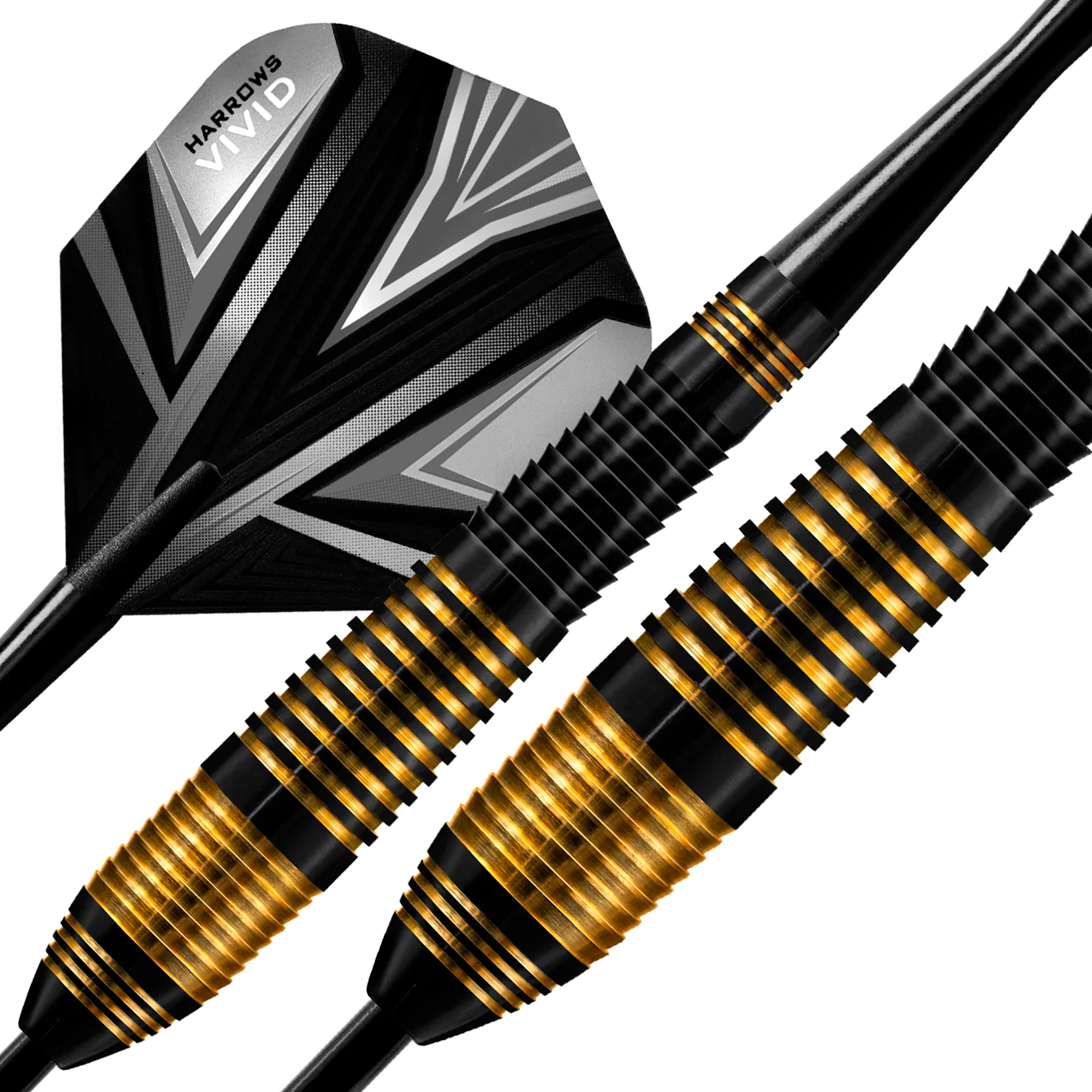 Vivid Brass - Black Steel Tip Darts