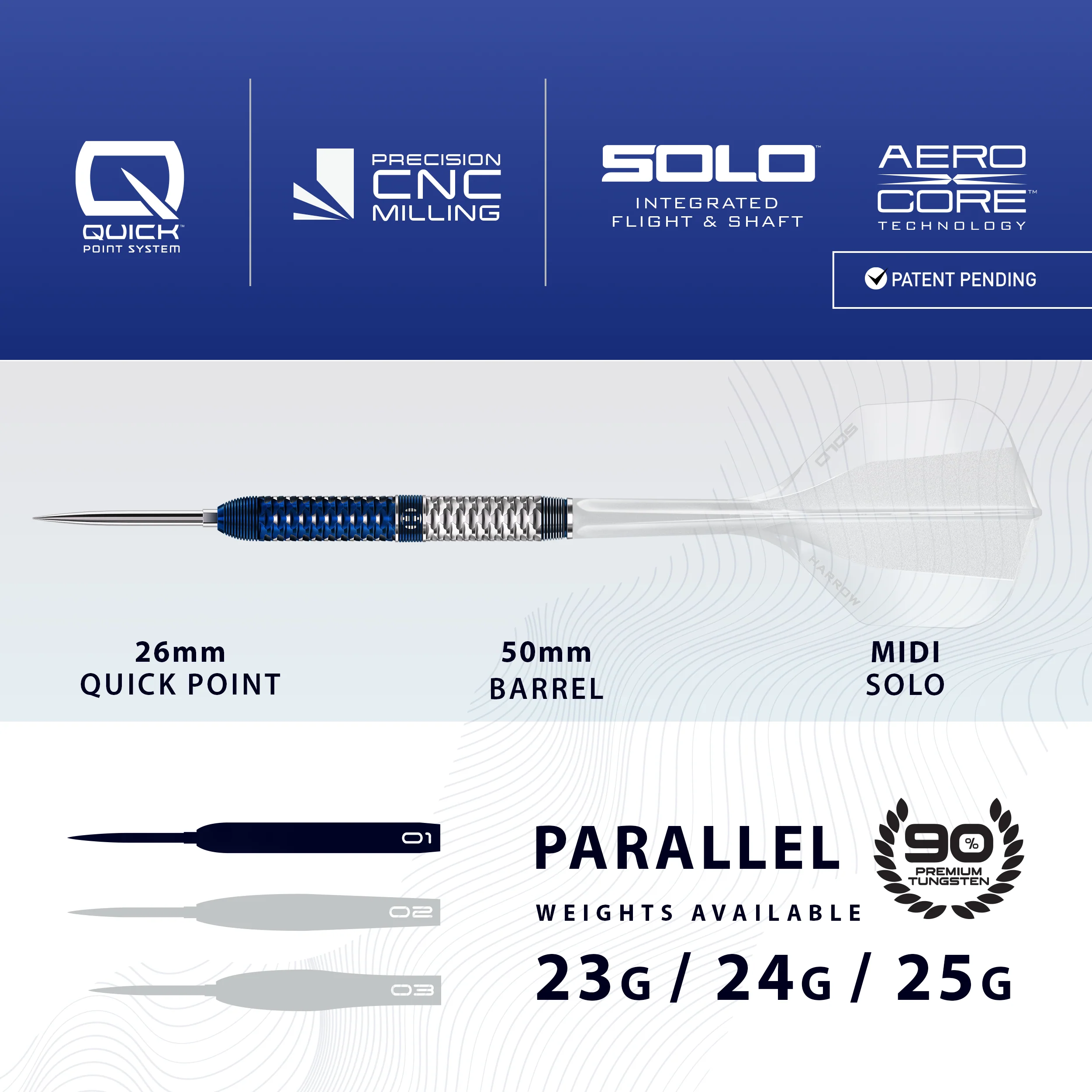 Geo 01 90% Quick Point Darts