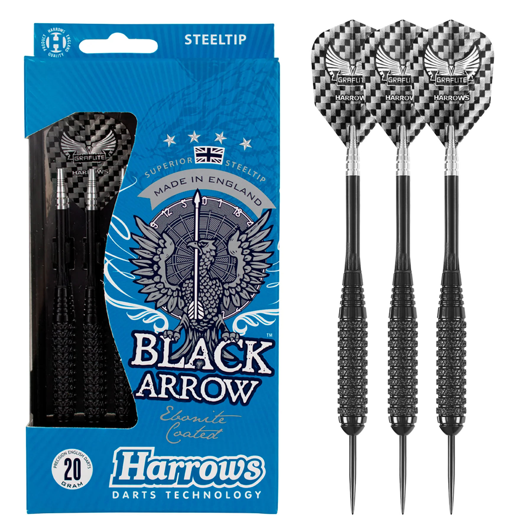 Black Arrow 23gK Steel Tip Darts