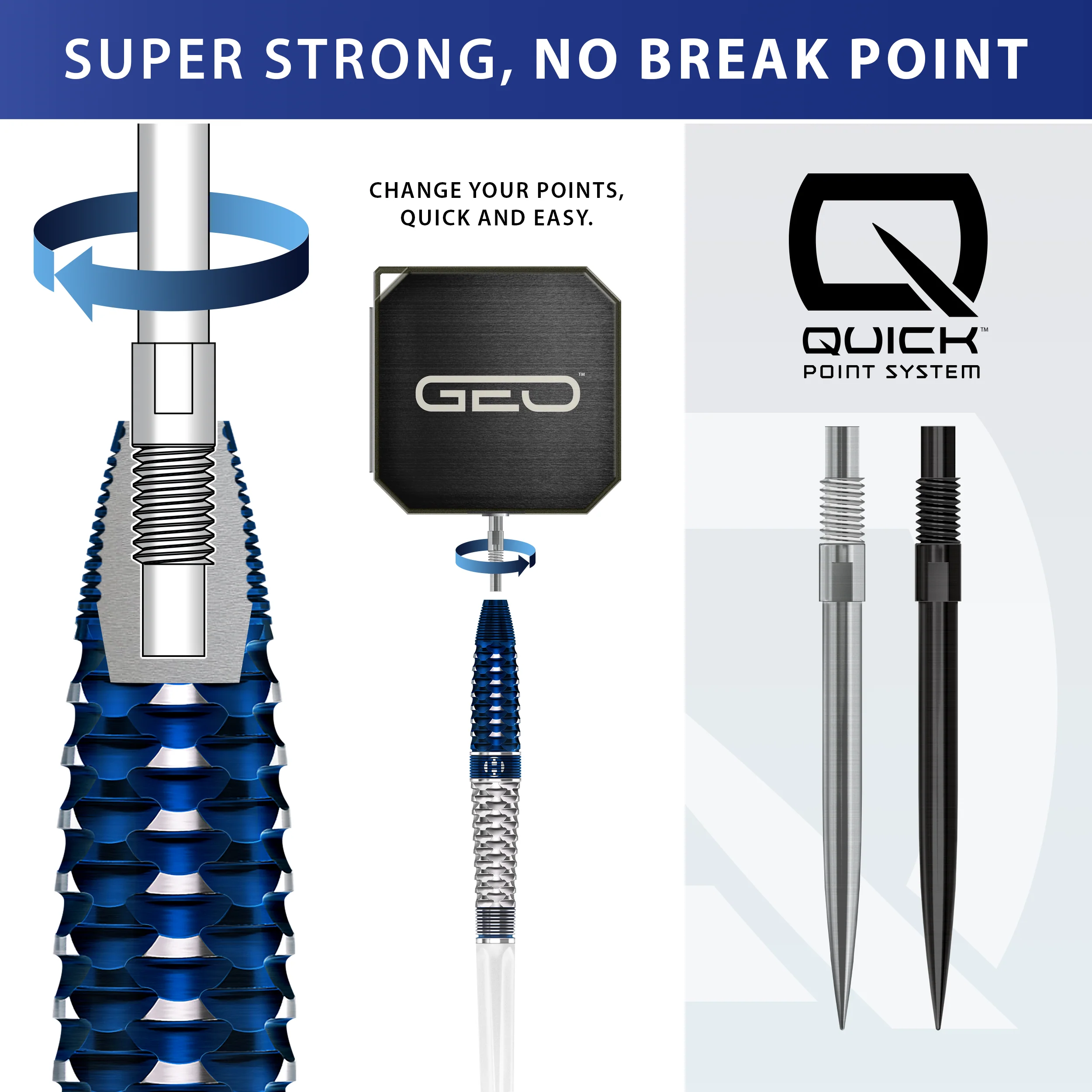 Geo 02 90% Quick Point Darts