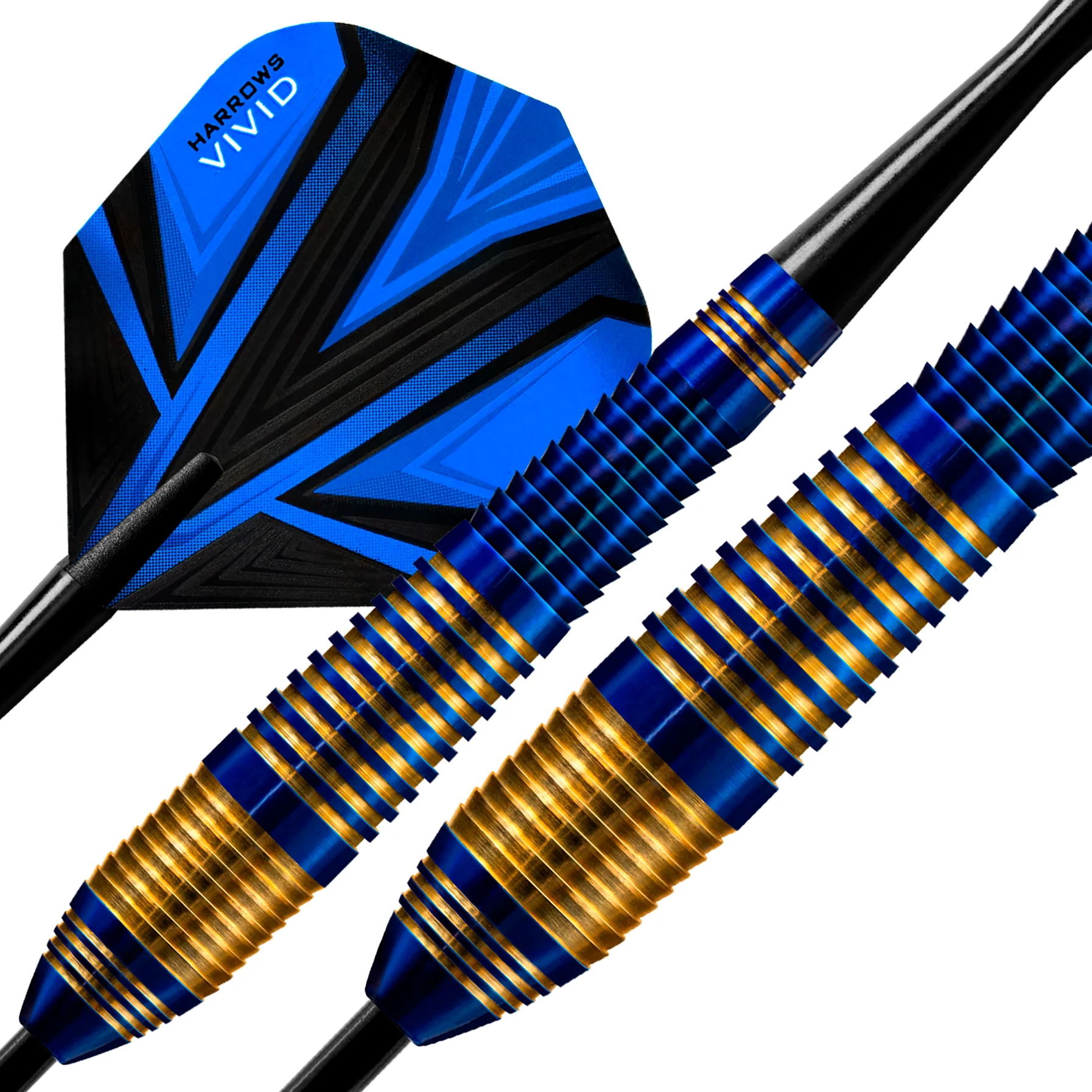 Vivid Brass - Blue Steel Tip Darts