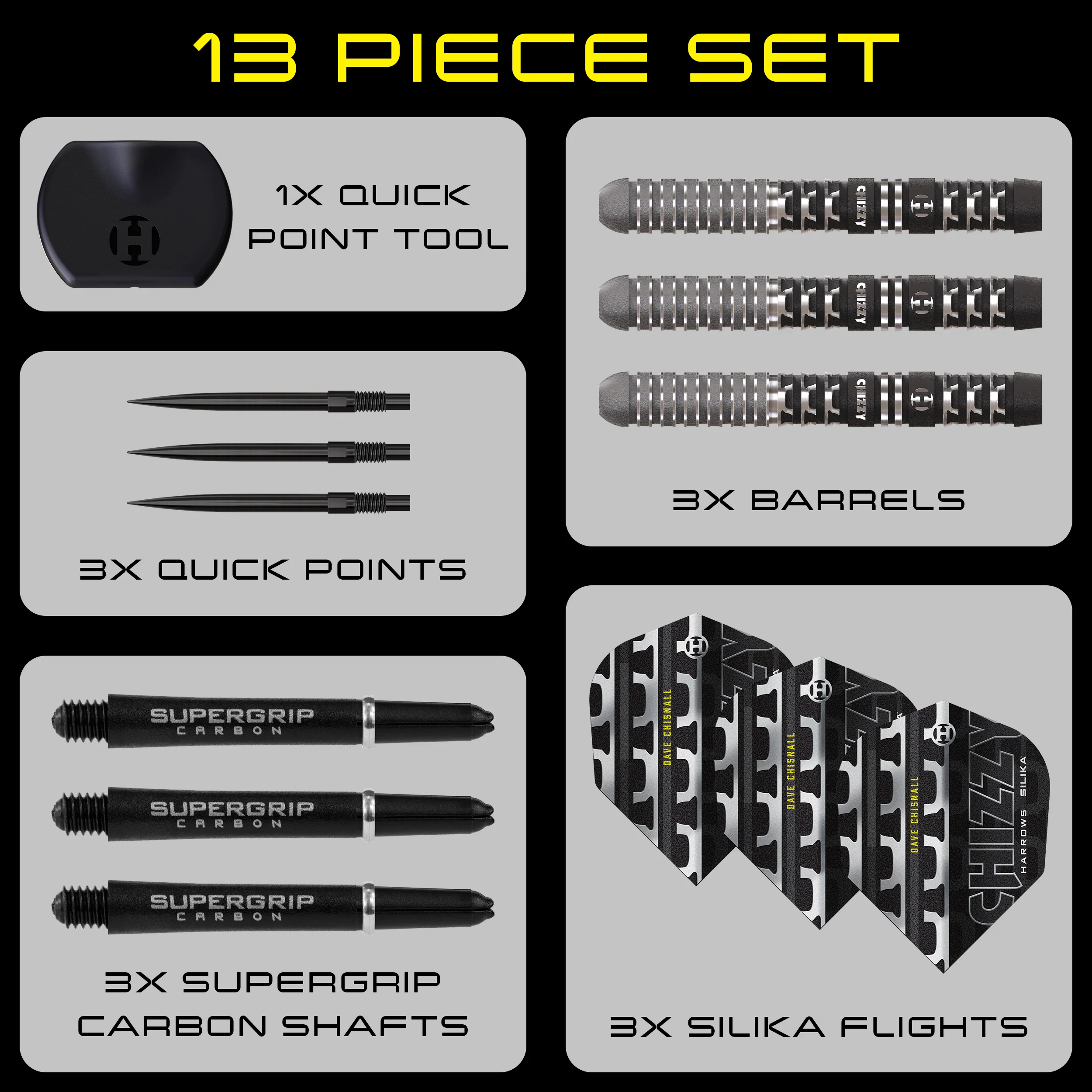 Chizzy 90% Series 4 Quick Point Darts