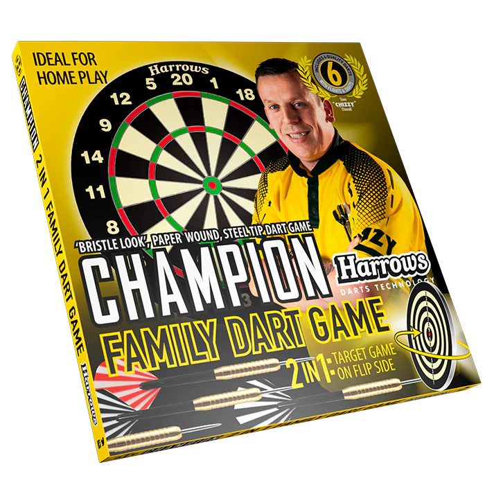 Champion Family Dart Game - Dartboard & 6 Darts