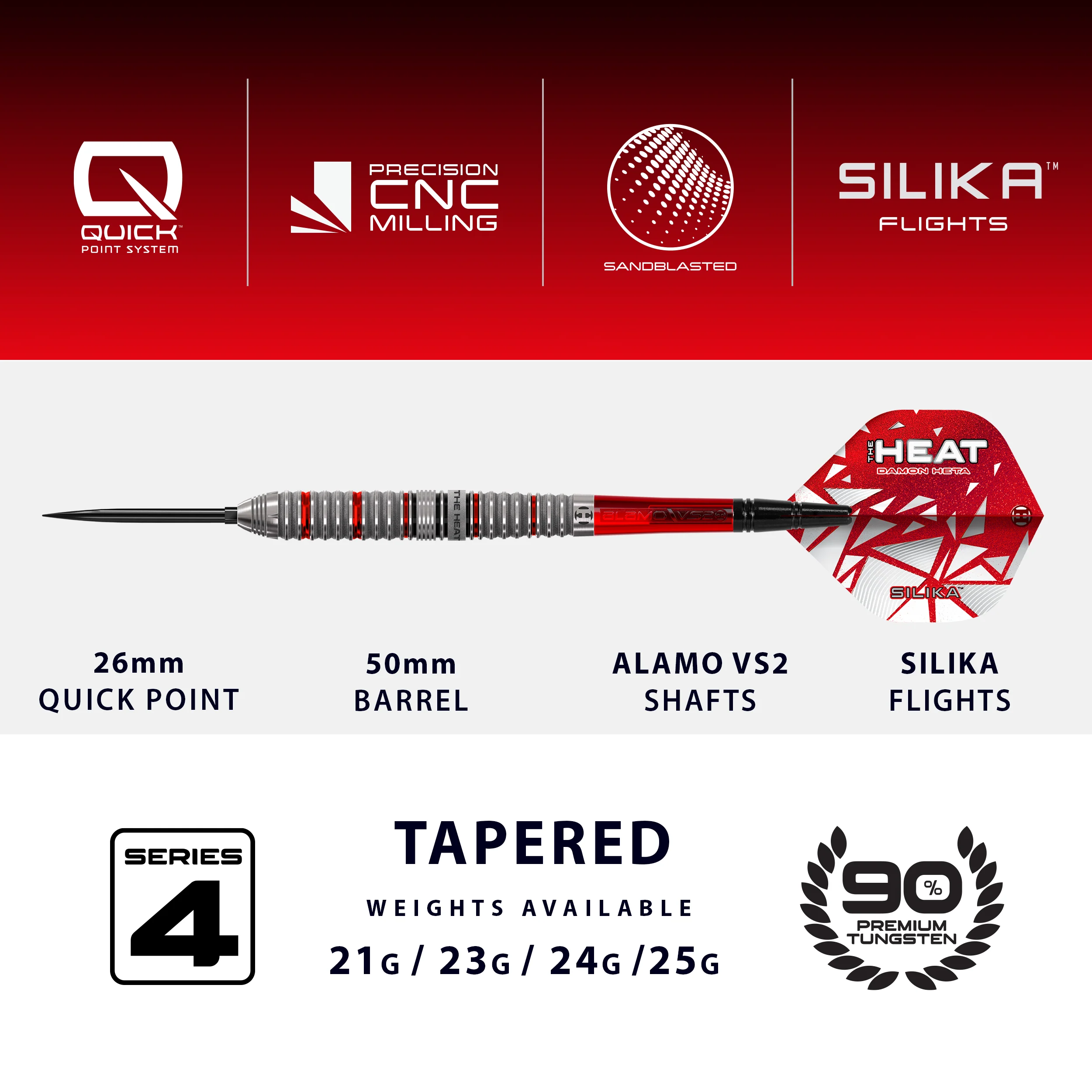 Damon Heta 90% Series 4 Quick Point Darts
