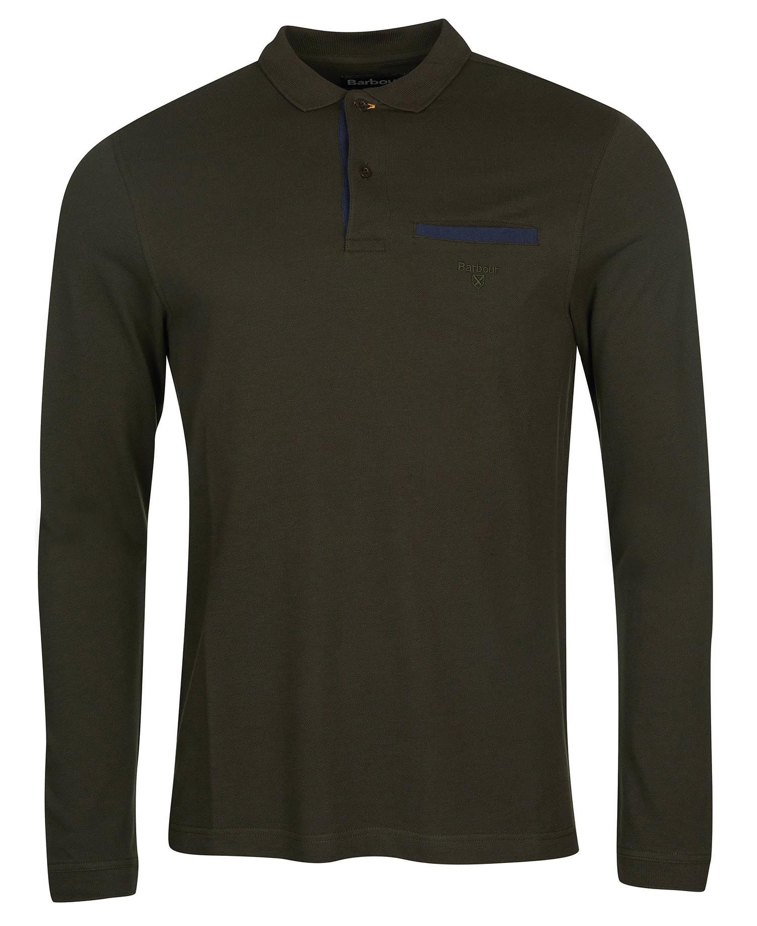 Barbour Essential Long Sleeve Pocket Polo Shirt
