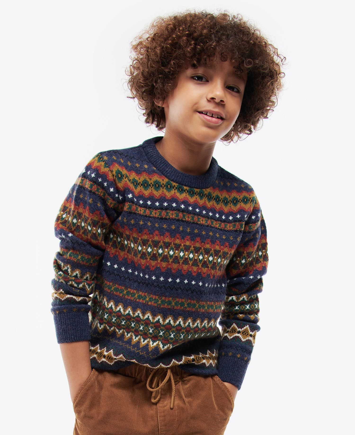 Barbour Boys Case Fair Isle Crew