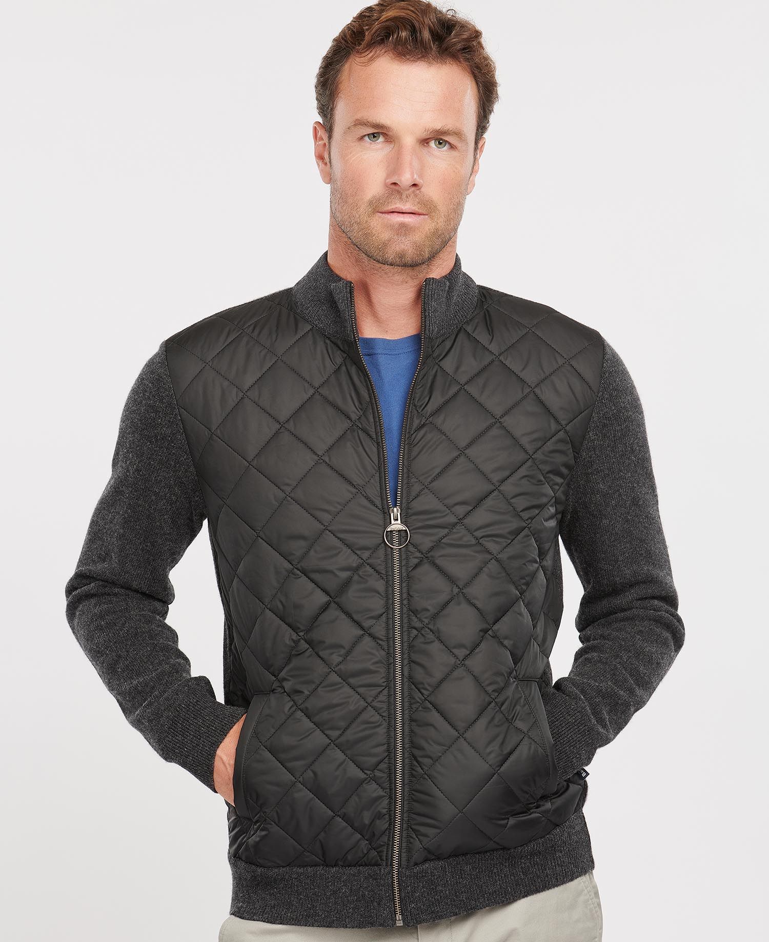 Barbour Essential Diamond Quilt Zip Through