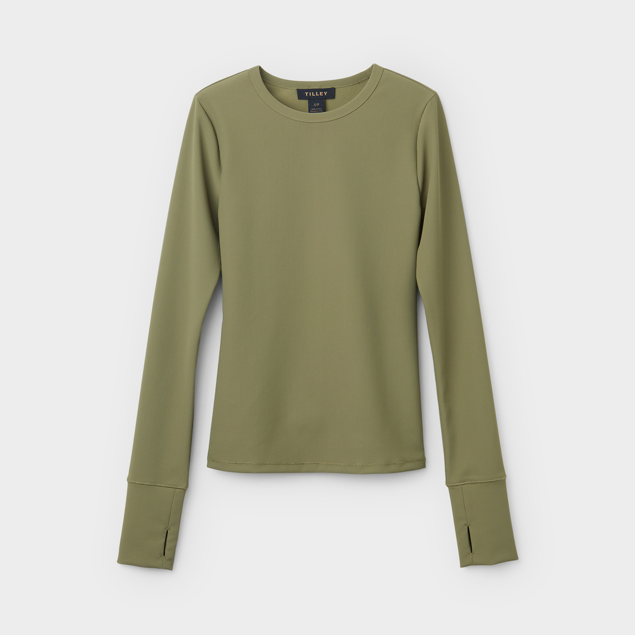 Tilley Fitted Rib Crewneck Long Sleeve Top - Women's