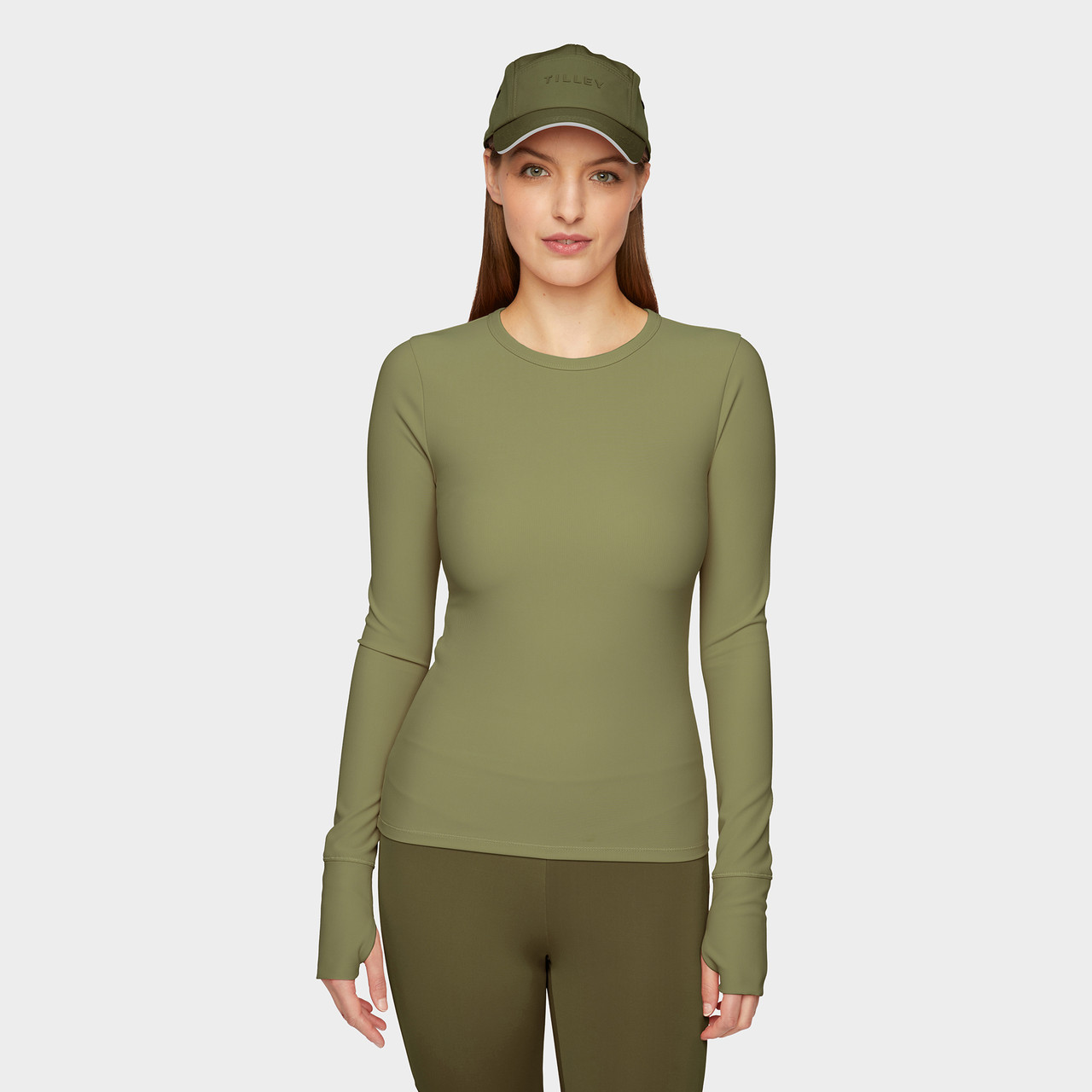 Tilley Fitted Rib Crewneck Long Sleeve Top - Women's