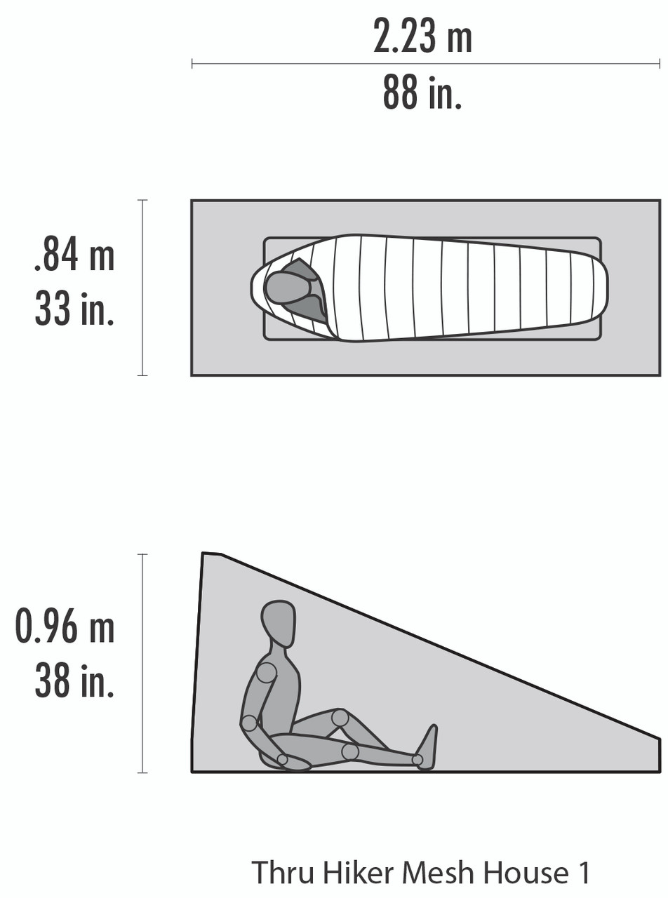 MSR Thru-Hiker Mesh House 1-Person Tent