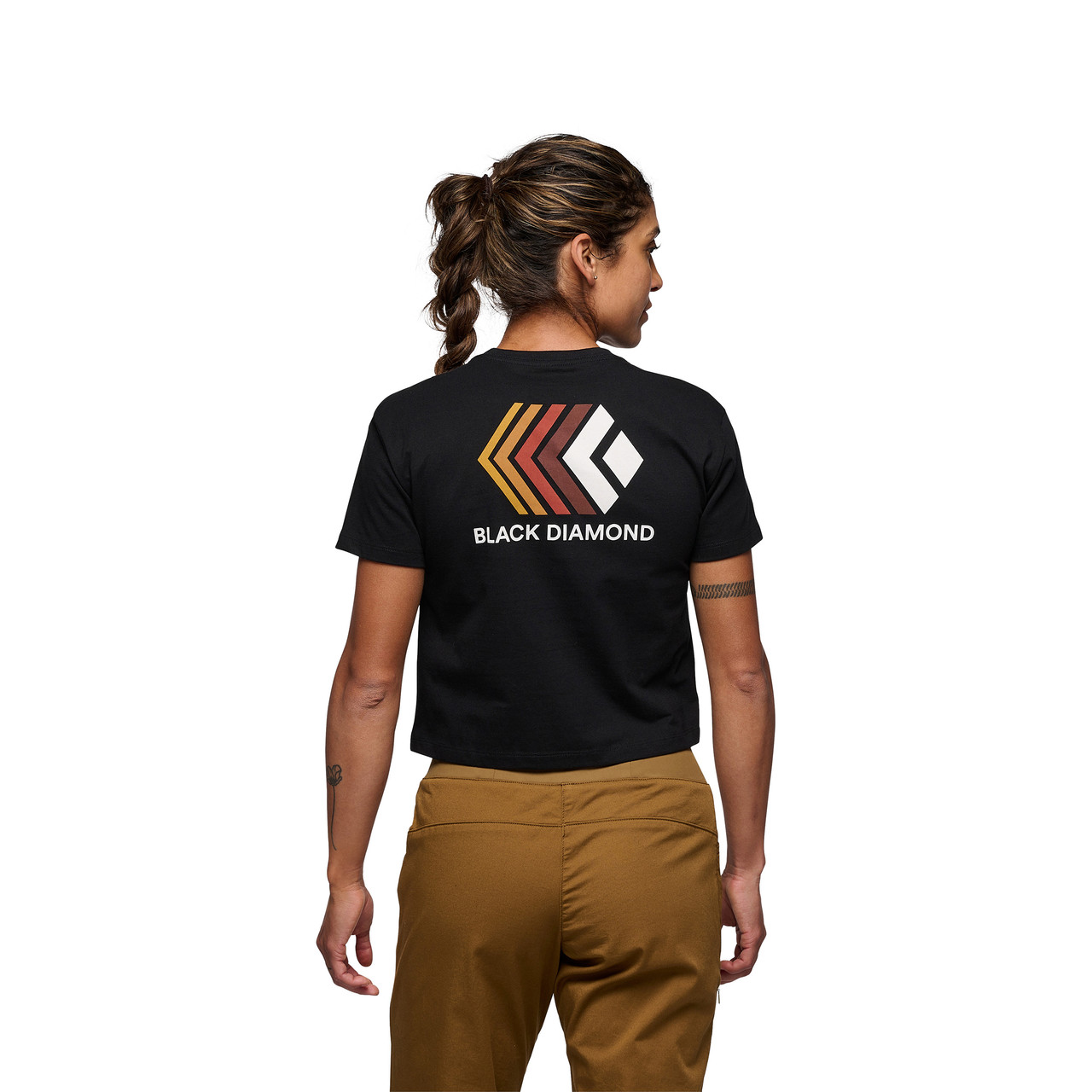 Black Diamond Faded Crop Short Sleeve Tee - Women's