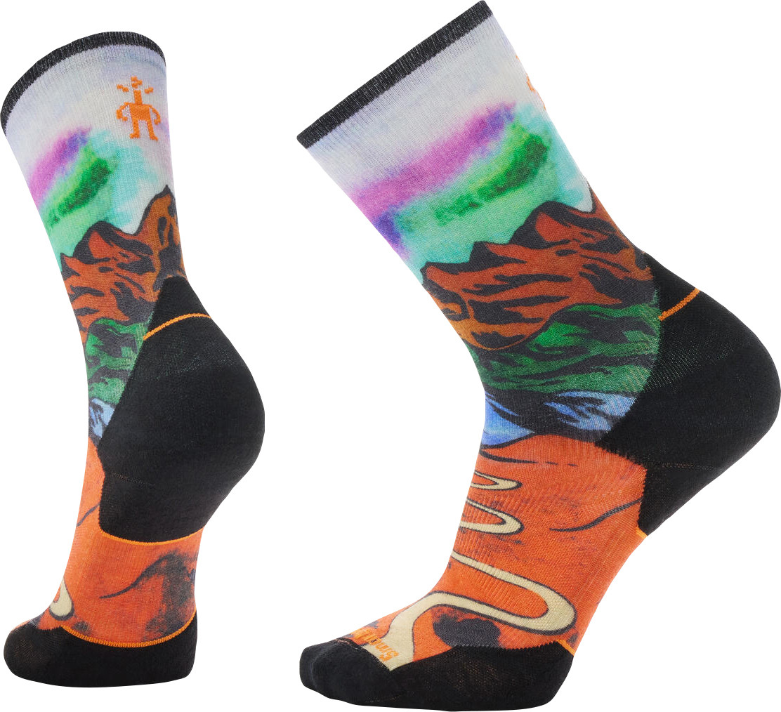 Smartwool Trail Run Targeted Cushion Singletrack Print Crew Socks - Unisex