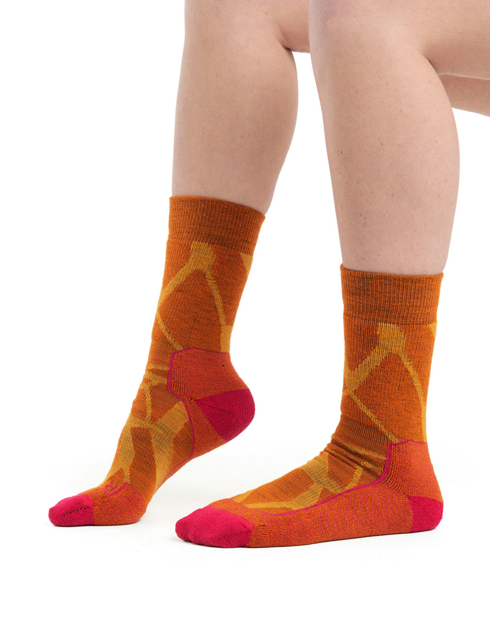 icebreaker Hike+ Fractured Landscapes Medium Crew Socks - Women's