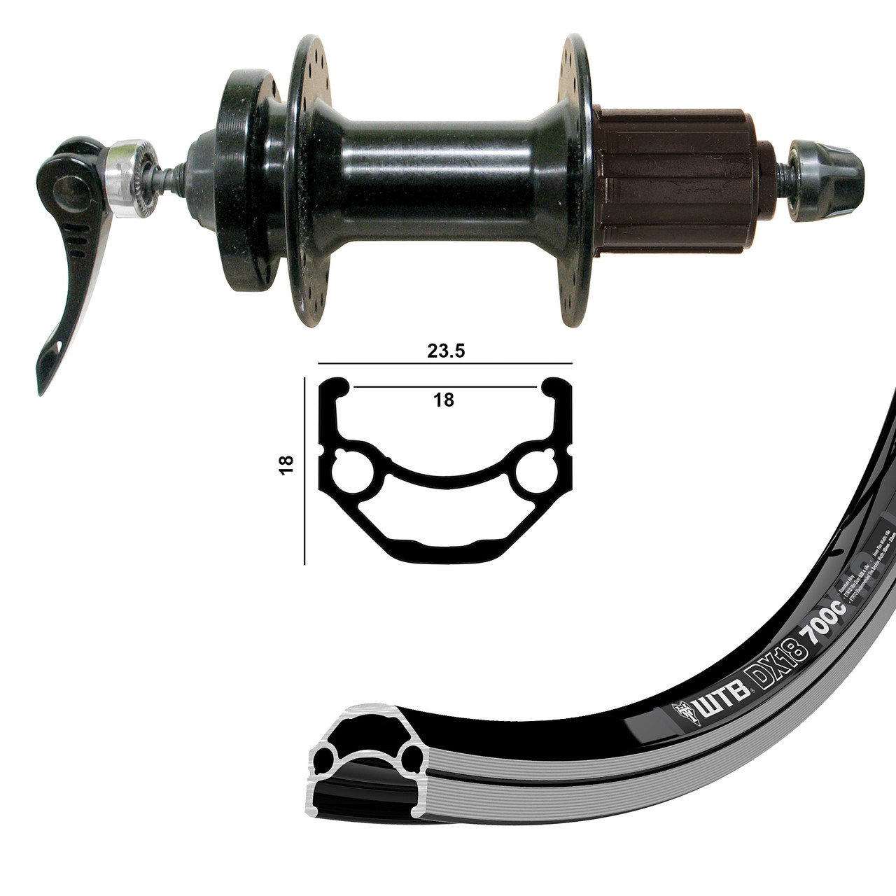 Wheel Shop WTB DX18 700c Disc/Rim Wheels