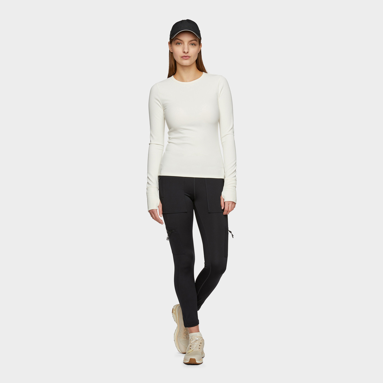 Tilley Fitted Rib Crewneck Long Sleeve Top - Women's