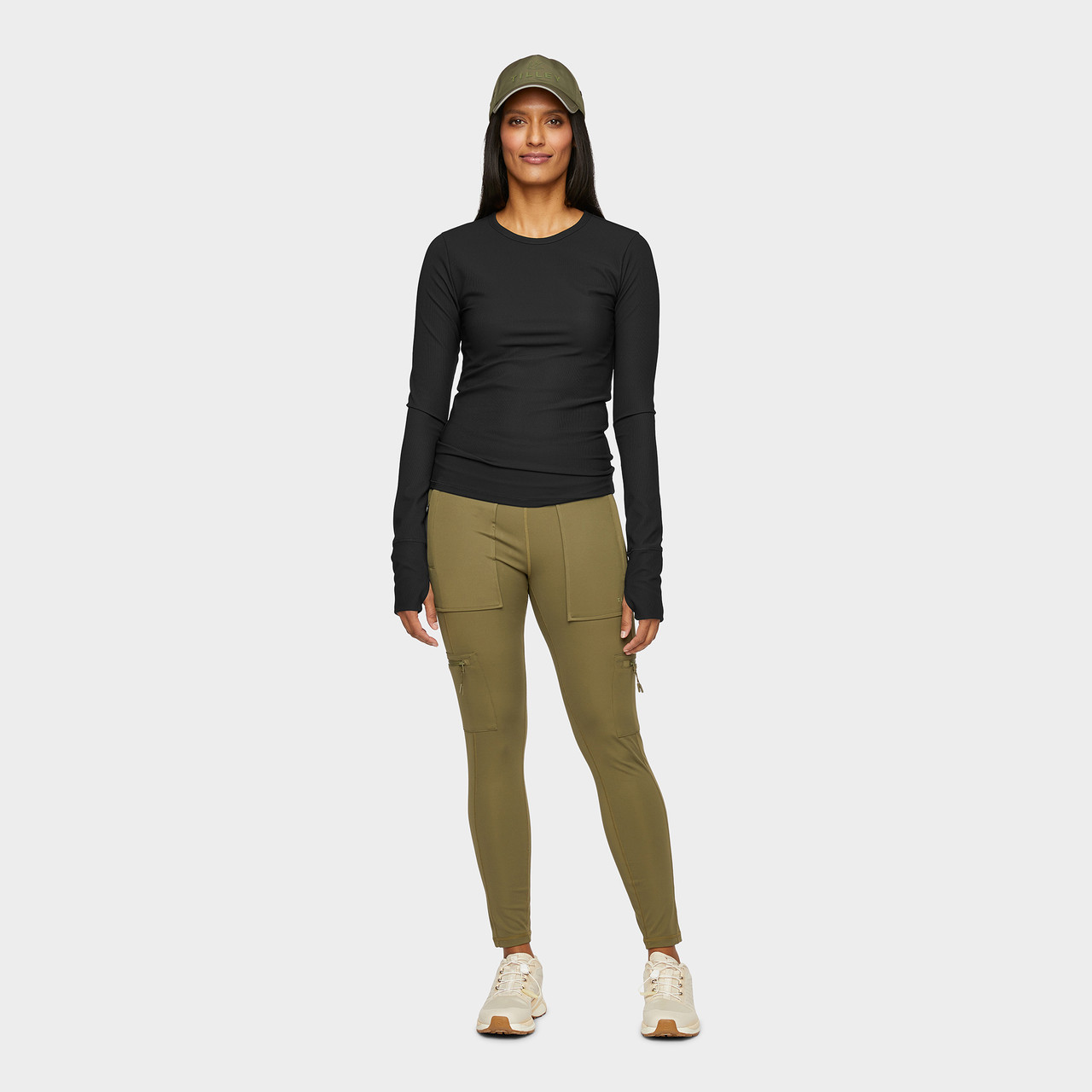 Tilley Fitted Rib Crewneck Long Sleeve Top - Women's