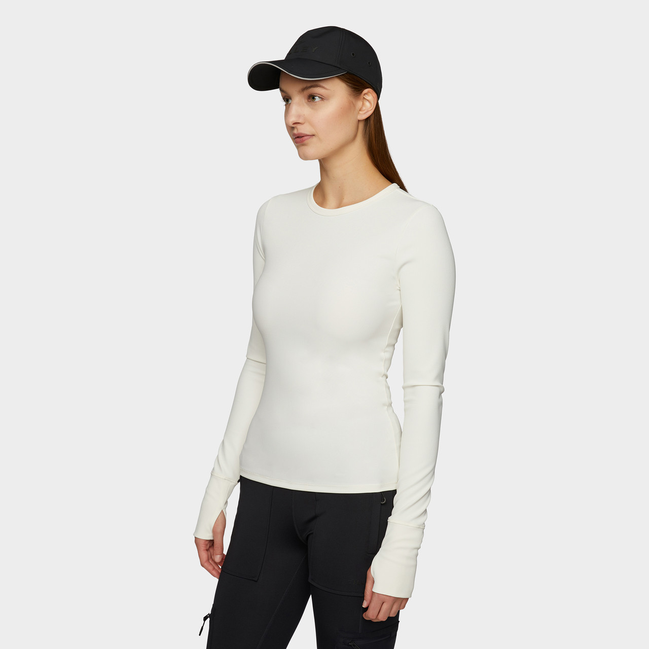 Tilley Fitted Rib Crewneck Long Sleeve Top - Women's