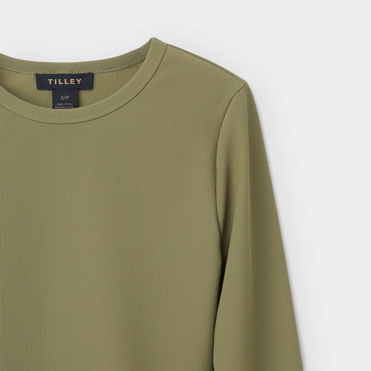 Tilley Fitted Rib Crewneck Long Sleeve Top - Women's