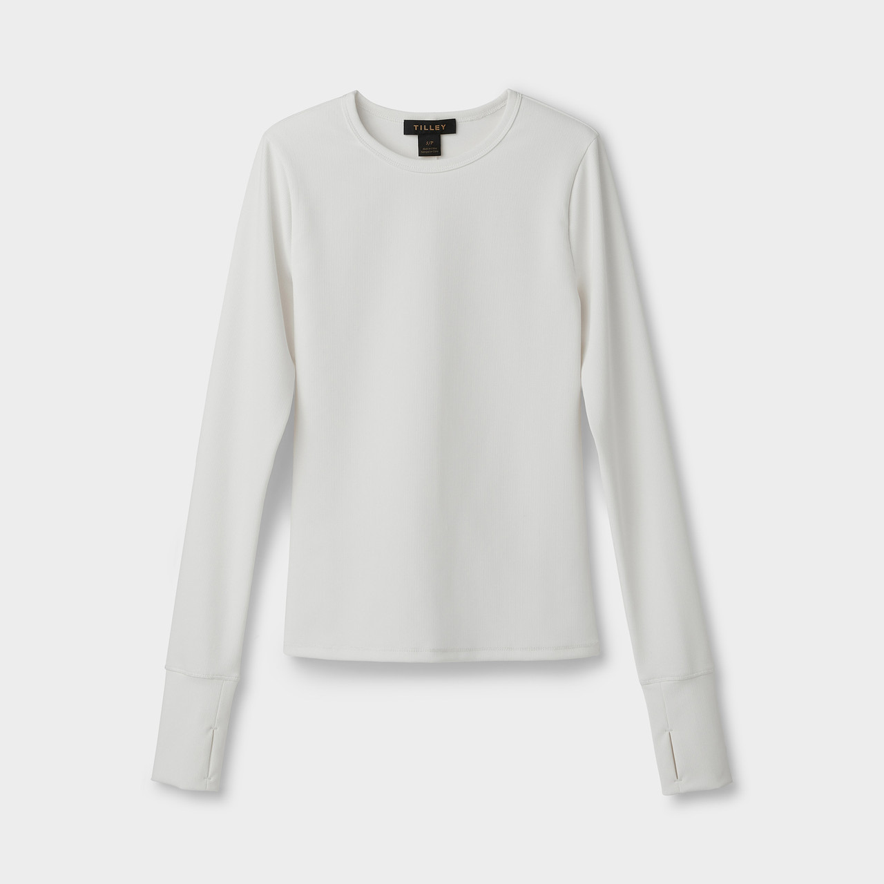 Tilley Fitted Rib Crewneck Long Sleeve Top - Women's