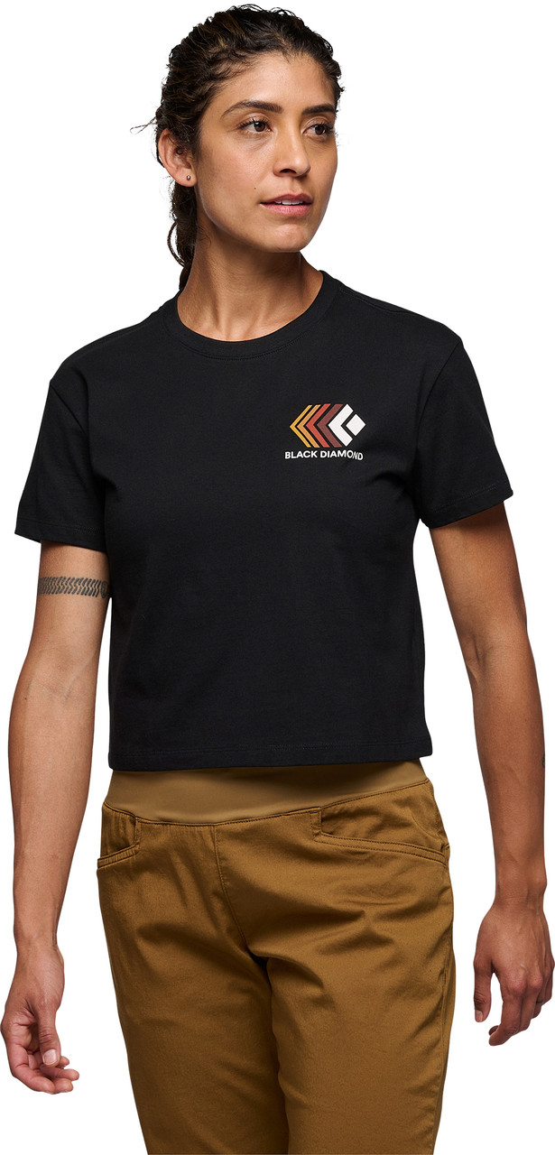 Black Diamond Faded Crop Short Sleeve Tee - Women's