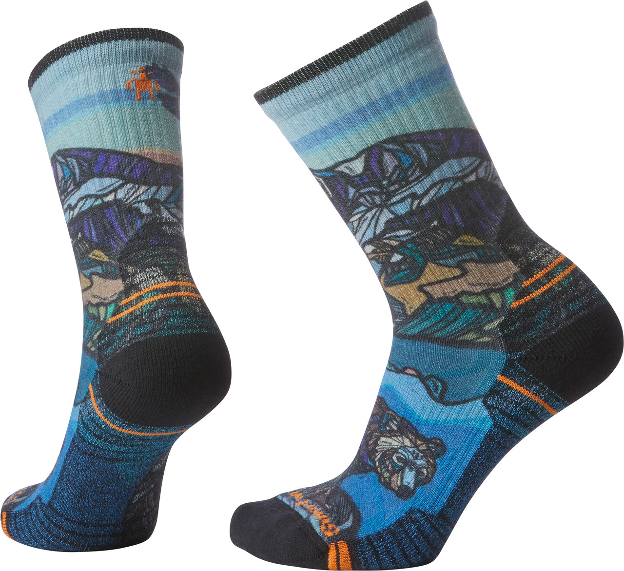Smartwool Hike Light Cushion Icy Range Print Crew Socks - Women's