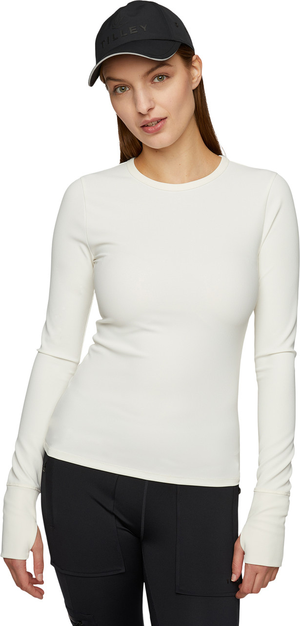 Tilley Fitted Rib Crewneck Long Sleeve Top - Women's