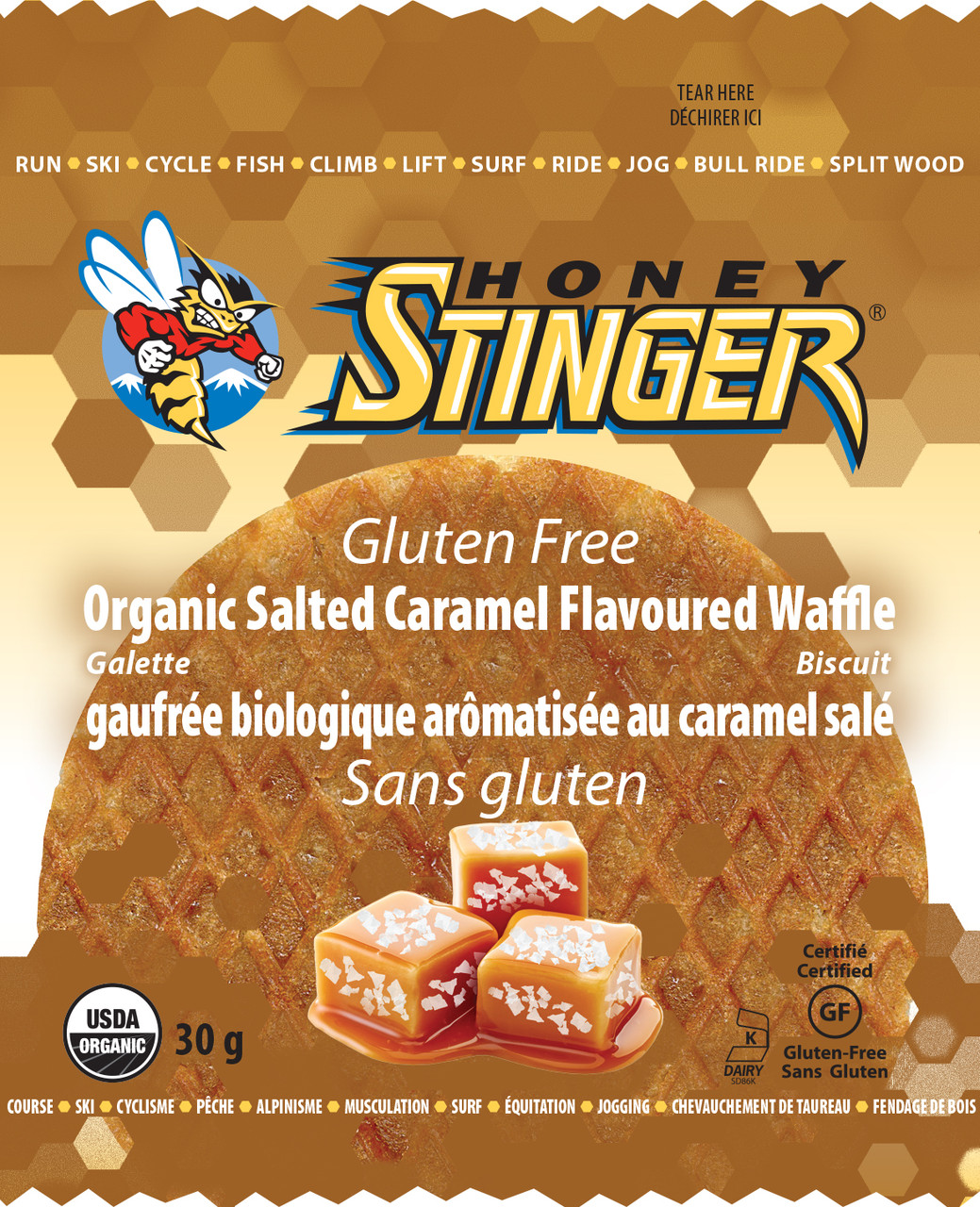 Honey Stinger GF Salted Caramel Waffle