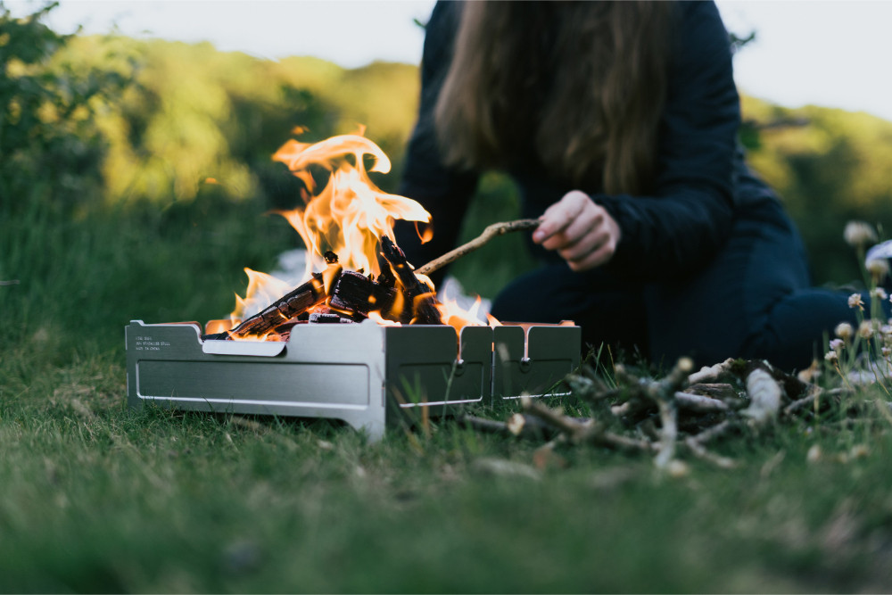 Wolf and Grizzly Fire Safe Portable Fire Pit