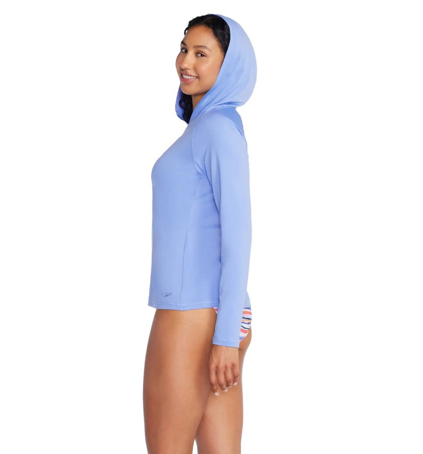 Speedo Long Sleeve Swim Tee with Hood - Women's