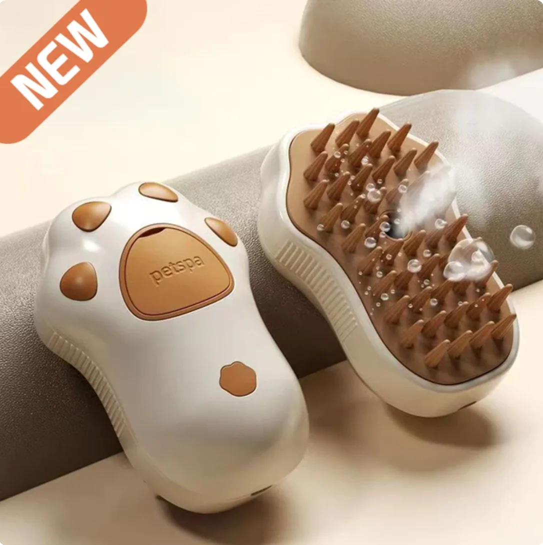 Steam-Powered Pet Hair Brush